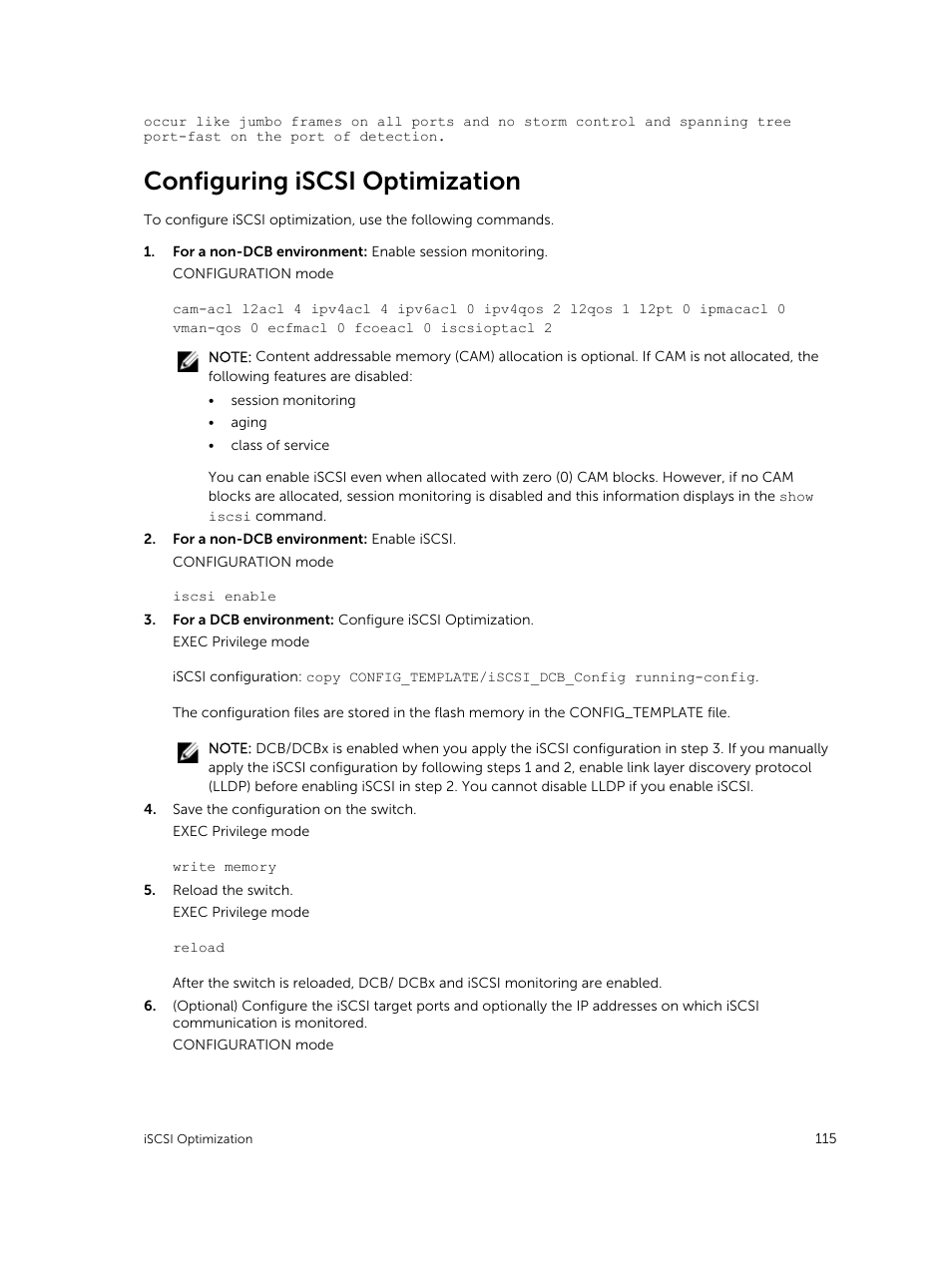 Configuring iscsi optimization | Dell PowerEdge FX2/FX2s User Manual | Page 115 / 292