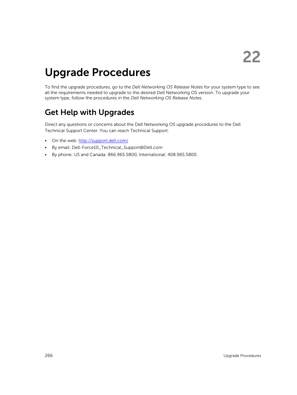 Upgrade procedures, Get help with upgrades, 22 upgrade procedures | Dell PowerEdge FX2/FX2s User Manual | Page 266 / 292