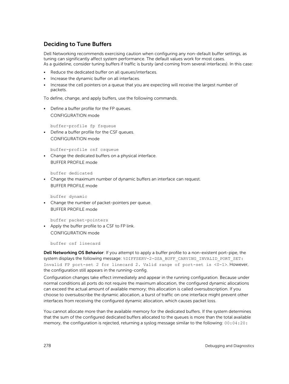 Deciding to tune buffers | Dell PowerEdge FX2/FX2s User Manual | Page 278 / 292