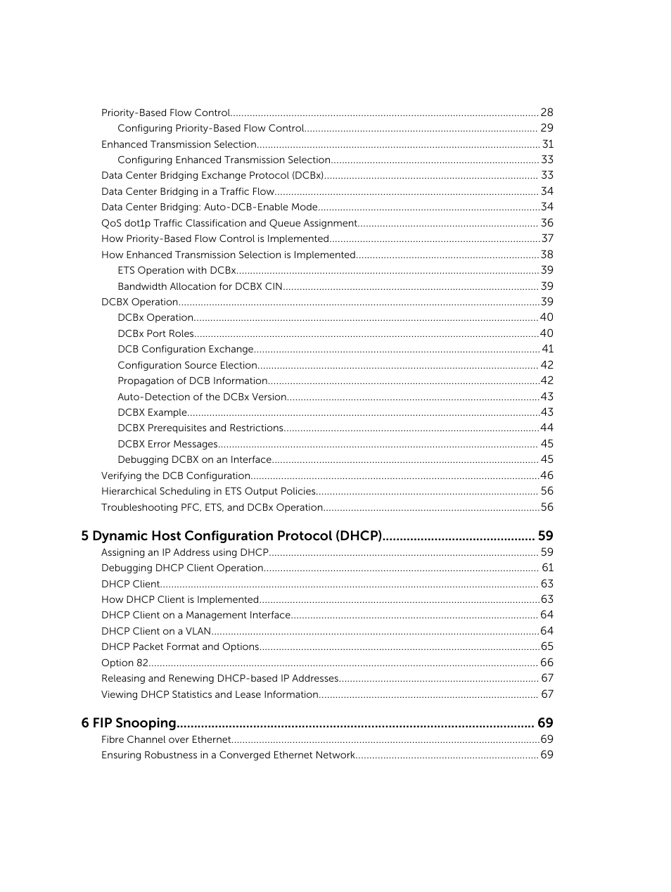 5 dynamic host configuration protocol (dhcp), 6 fip snooping | Dell PowerEdge FX2/FX2s User Manual | Page 4 / 292