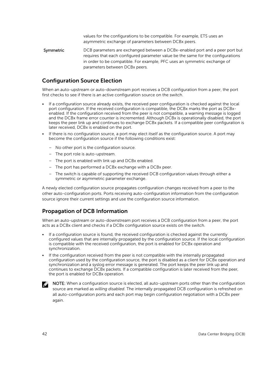 Configuration source election, Propagation of dcb information | Dell PowerEdge FX2/FX2s User Manual | Page 42 / 292