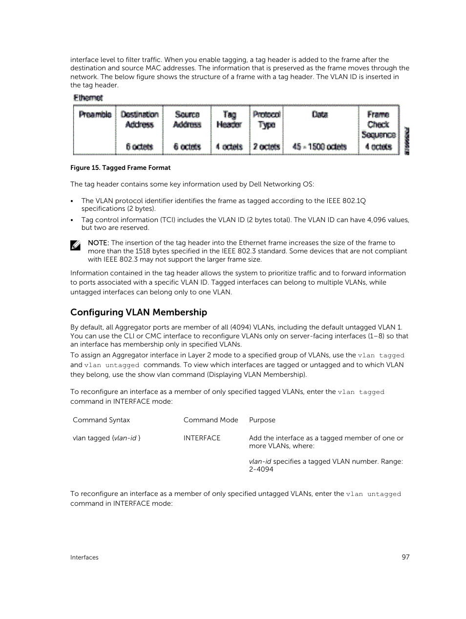 Configuring vlan membership | Dell PowerEdge FX2/FX2s User Manual | Page 97 / 292