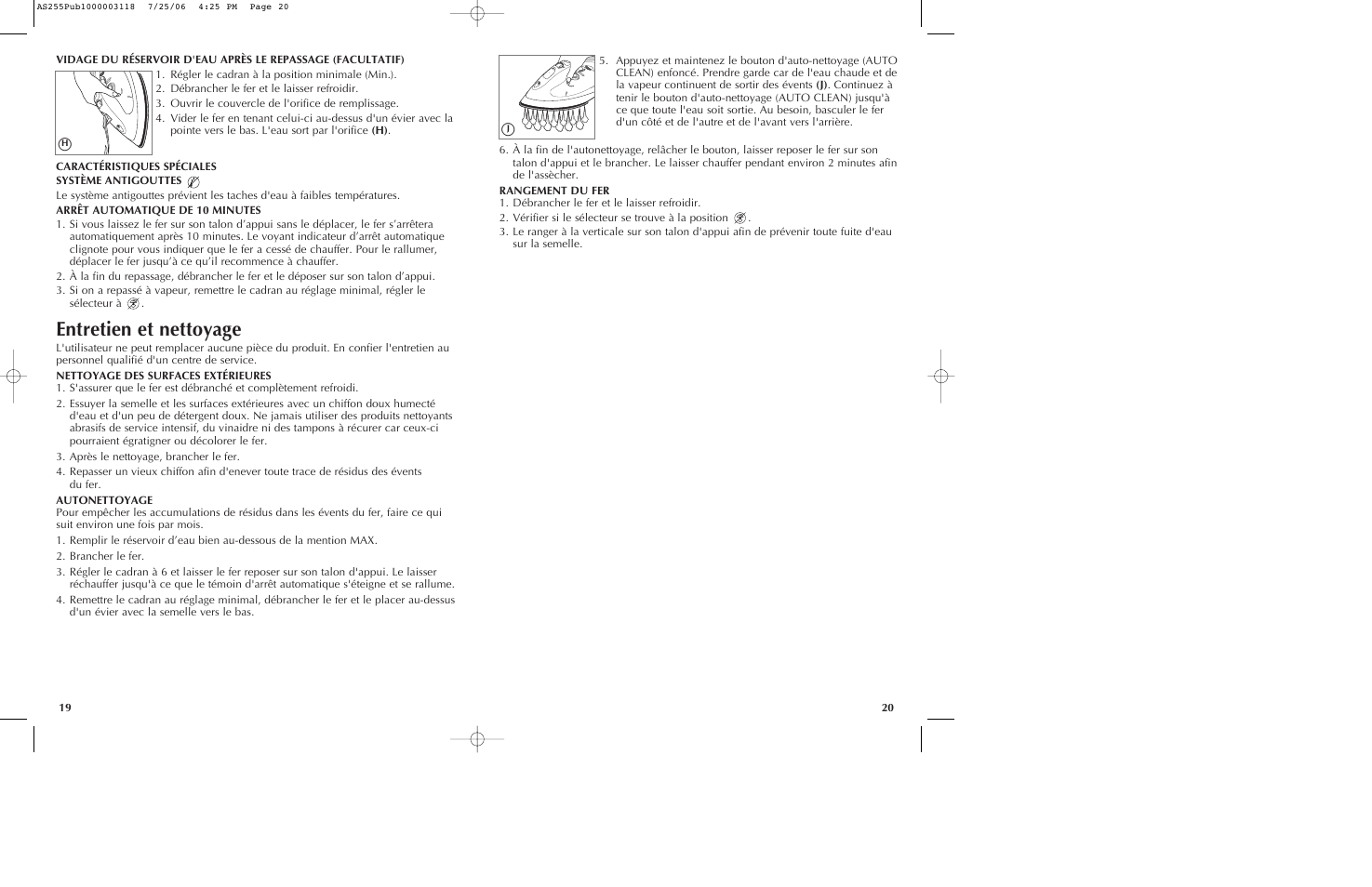Entretien et nettoyage | Black & Decker AS255 User Manual | Page 11 / 15