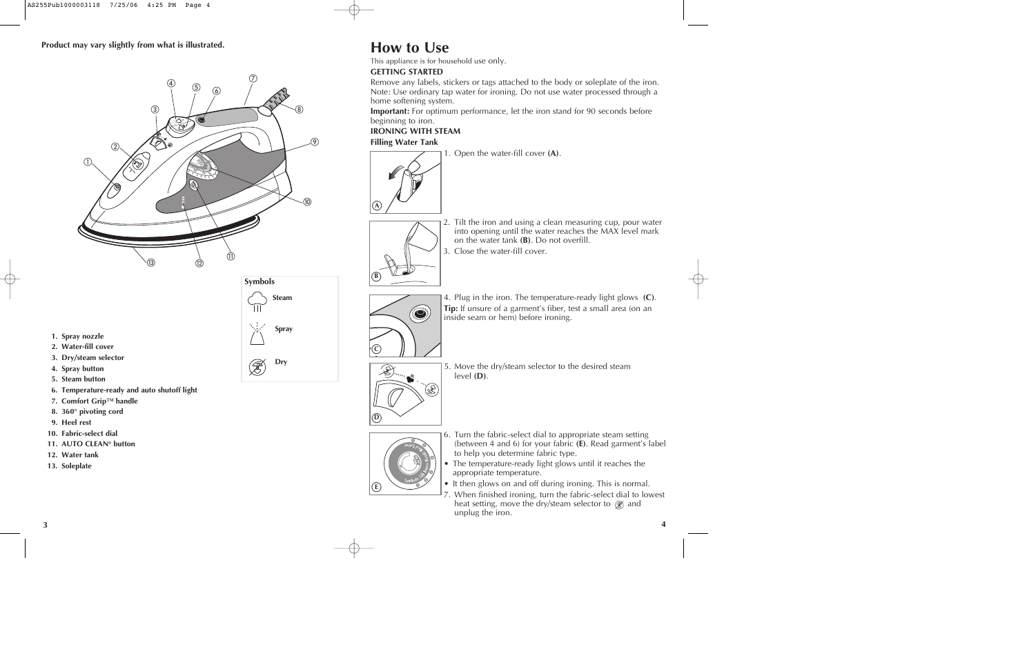 How to use | Black & Decker AS255 User Manual | Page 3 / 15