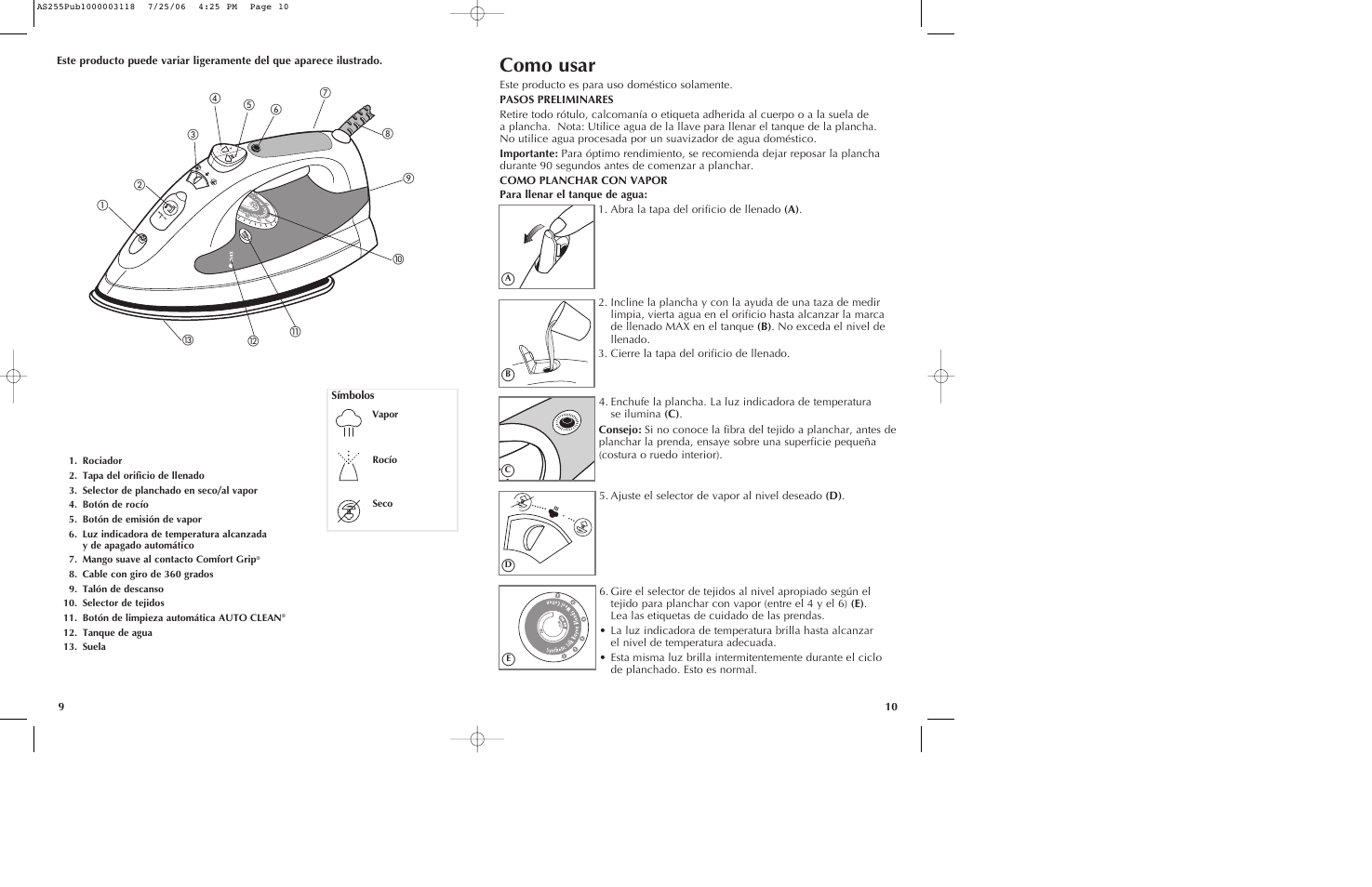 Como usar | Black & Decker AS255 User Manual | Page 6 / 15