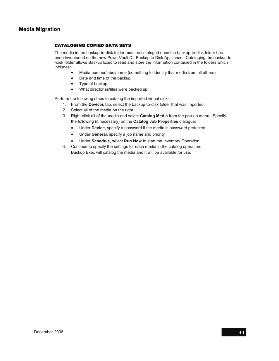 Media migration | Dell PowerVault DL2000 User Manual | Page 11 / 13