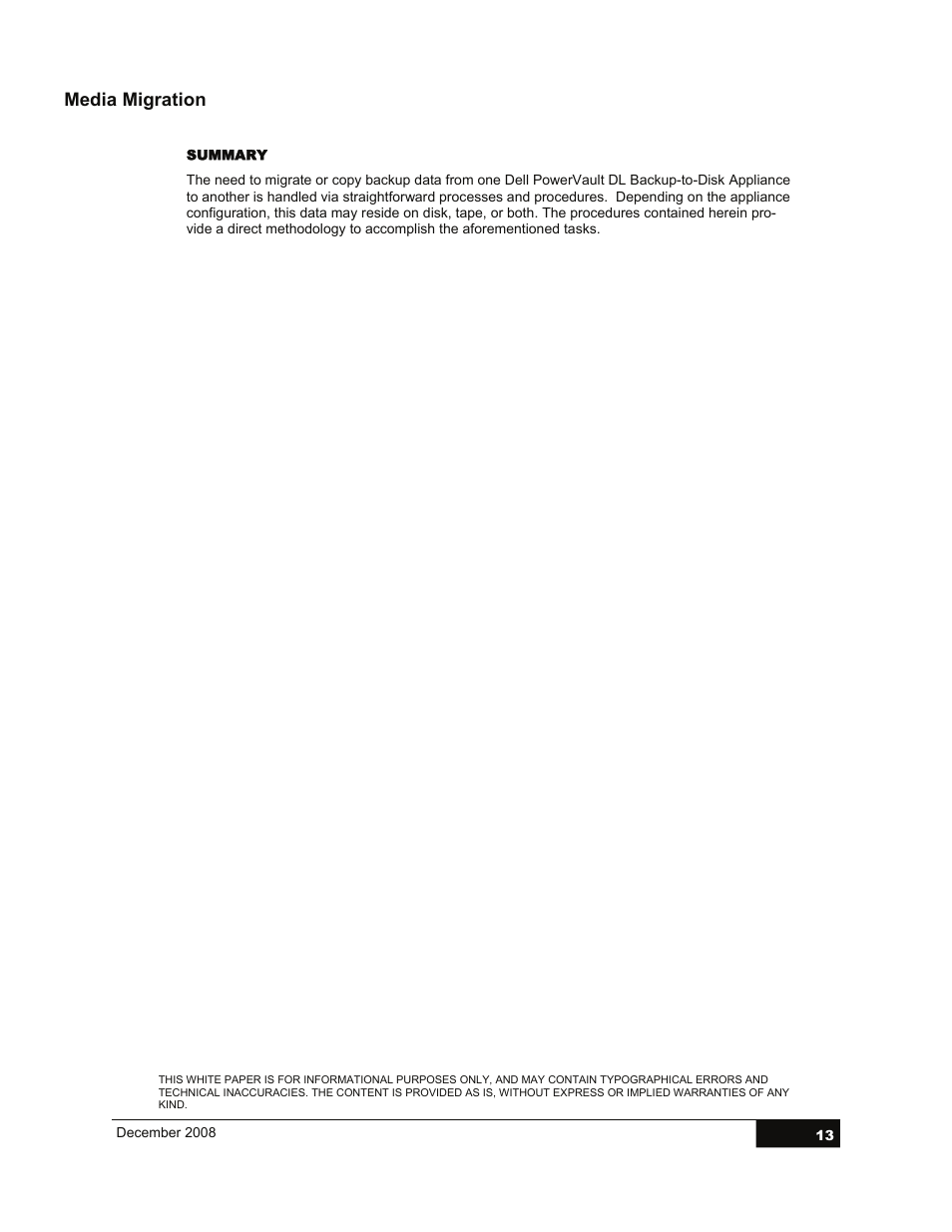 Media migration | Dell PowerVault DL2000 User Manual | Page 13 / 13