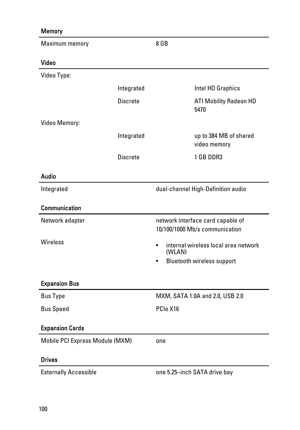 Dell Vostro 330 (Early 2011) User Manual | Page 100 / 116