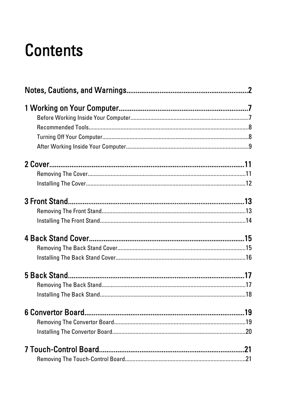 Dell Vostro 330 (Early 2011) User Manual | Page 3 / 116