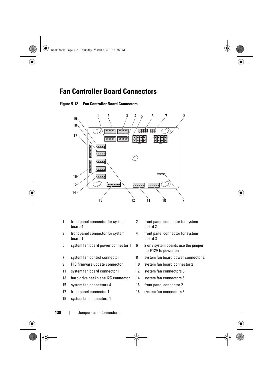 Fan controller board connectors, D. see figure 5-12, Figure 5-12 | Dell PowerEdge C6100 User Manual | Page 138 / 160