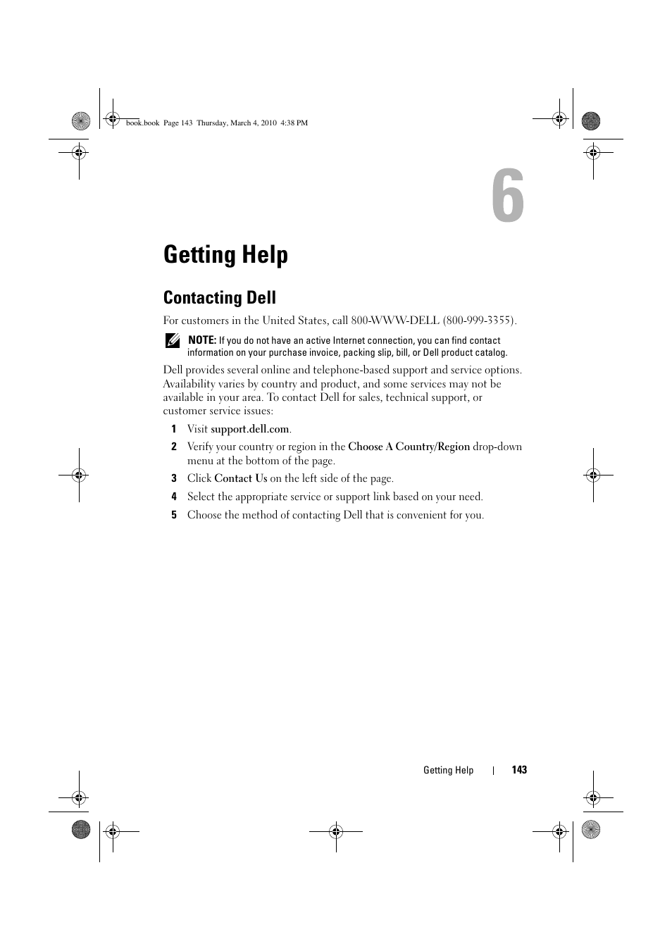 Getting help, Contacting dell | Dell PowerEdge C6100 User Manual | Page 143 / 160