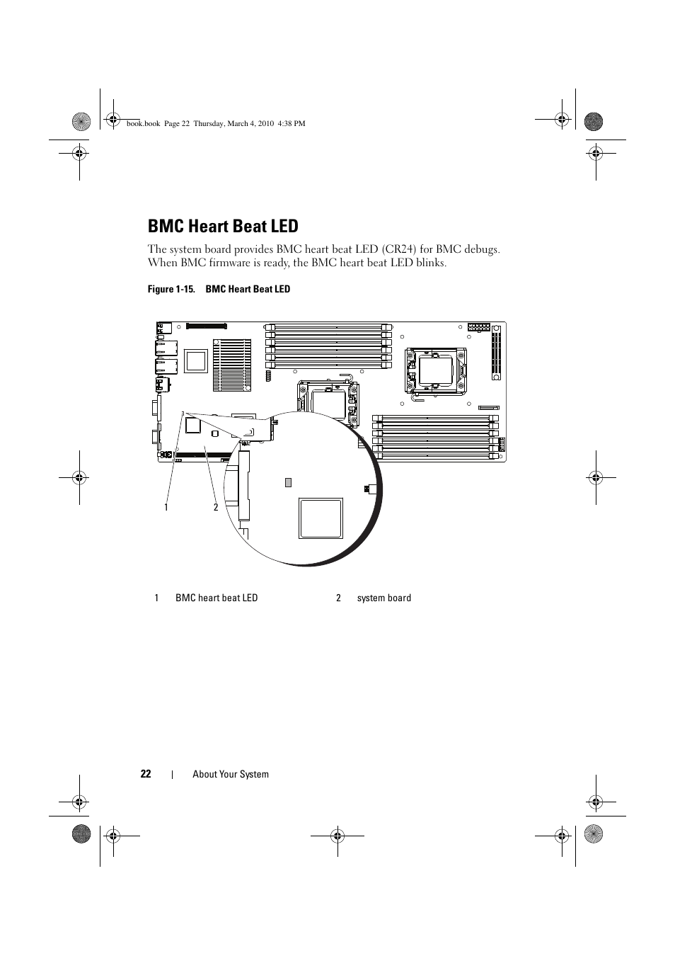 Bmc heart beat led | Dell PowerEdge C6100 User Manual | Page 22 / 160