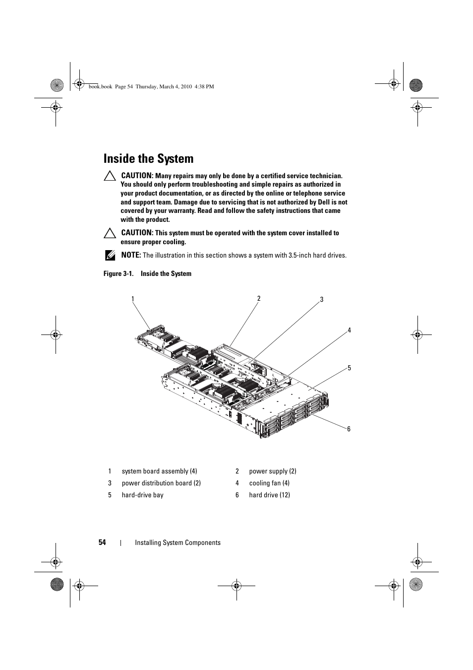 Inside the system | Dell PowerEdge C6100 User Manual | Page 54 / 160