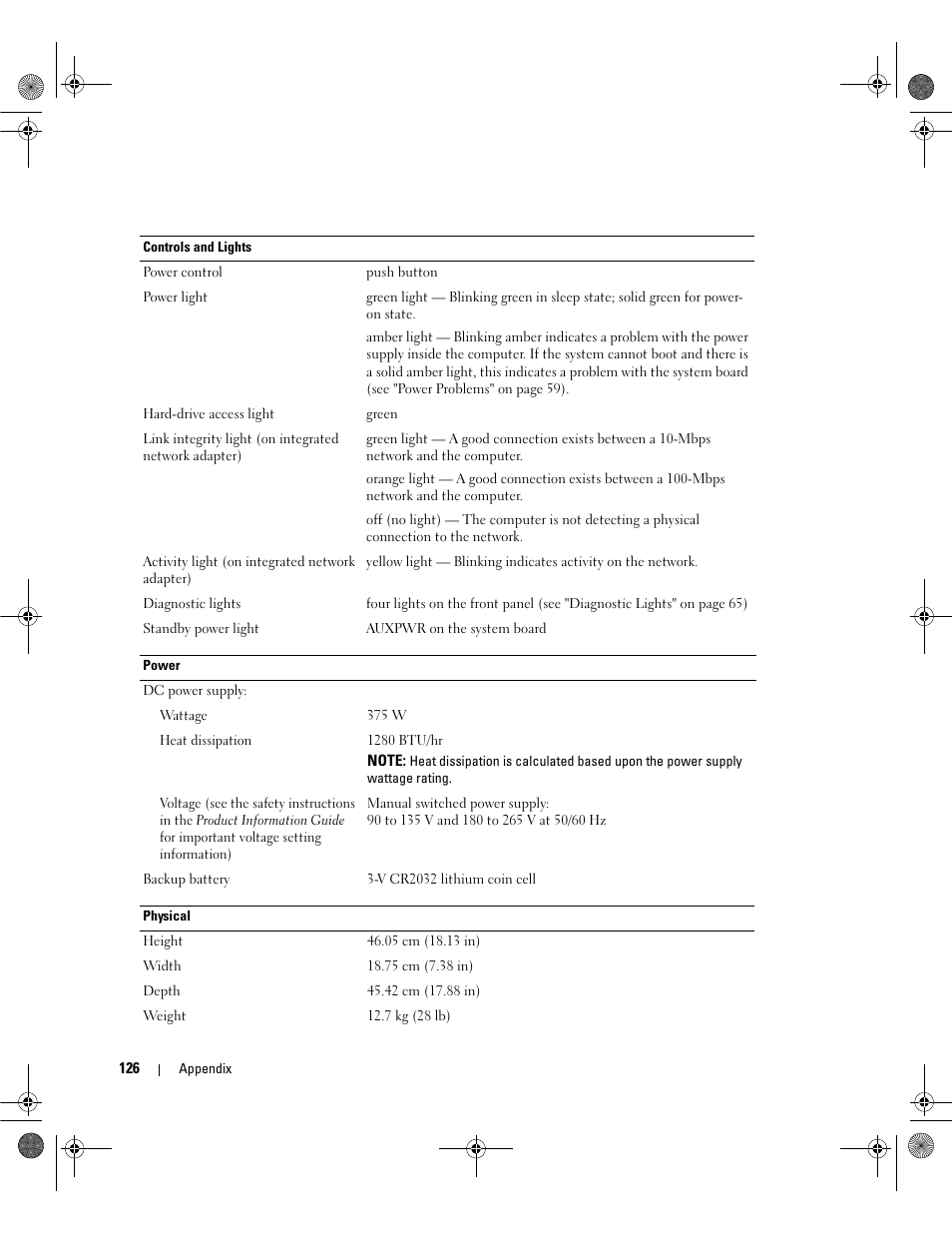 Dell Dimension 9200 User Manual | Page 126 / 174