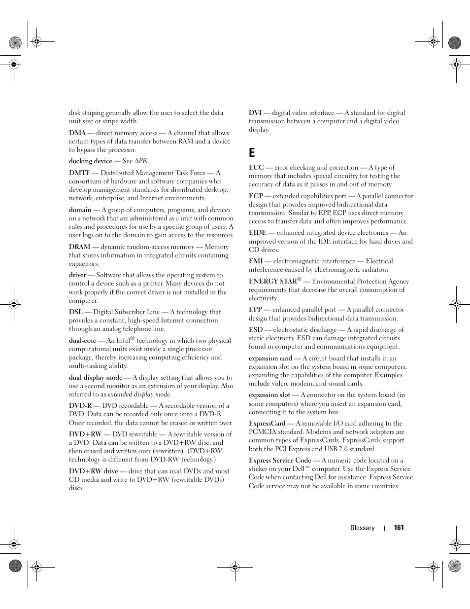 Dell Dimension 9200 User Manual | Page 161 / 174