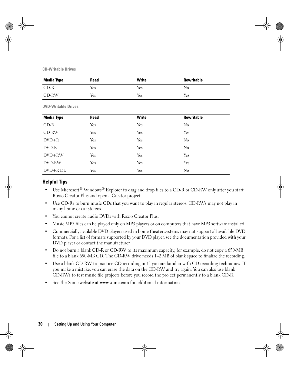 Helpful tips | Dell Dimension 9200 User Manual | Page 30 / 174