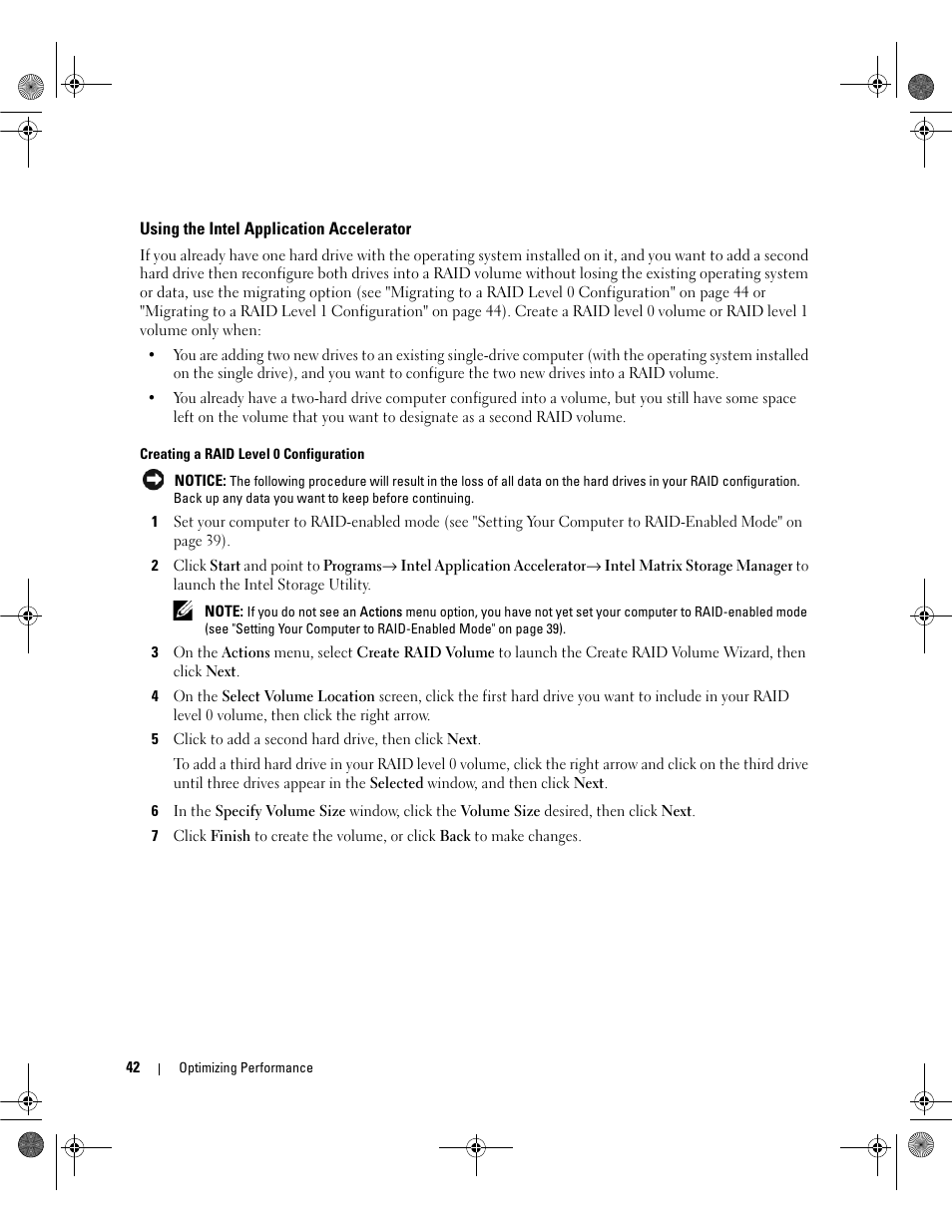Using the intel application accelerator | Dell Dimension 9200 User Manual | Page 42 / 174