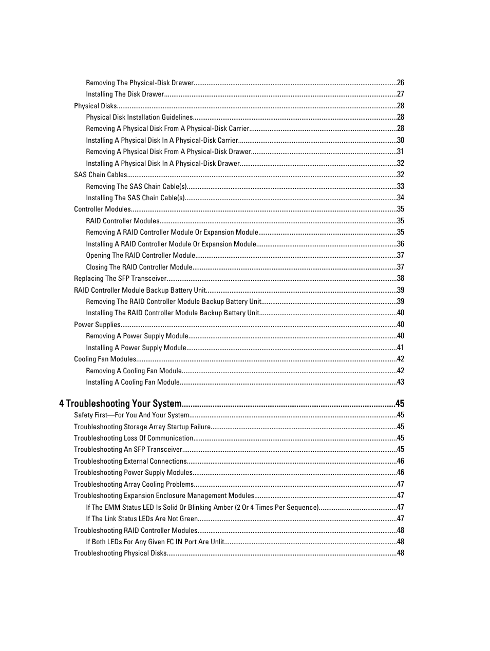 4 troubleshooting your system | Dell PowerVault MD3260i User Manual | Page 4 / 58