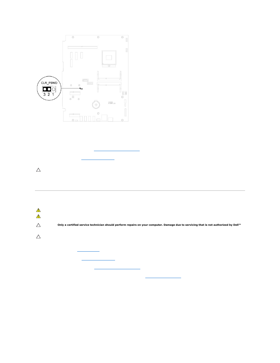 Clearing cmos passwords | Dell Inspiron One 2305 (Mid 2010) User Manual | Page 81 / 90