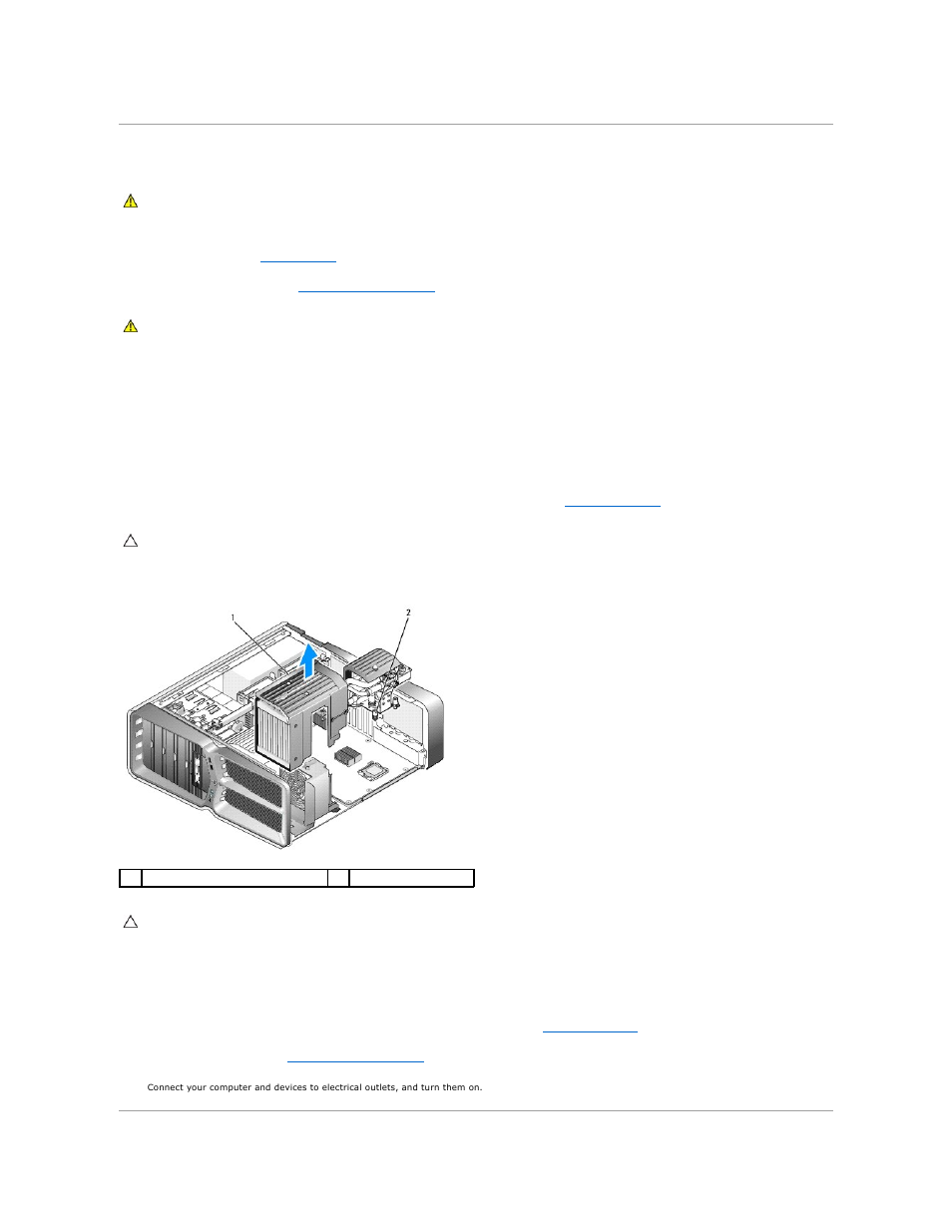 Replacing the liquid cooling heat sink assembly | Dell XPS 730 H2C (Late 2008) User Manual | Page 15 / 52