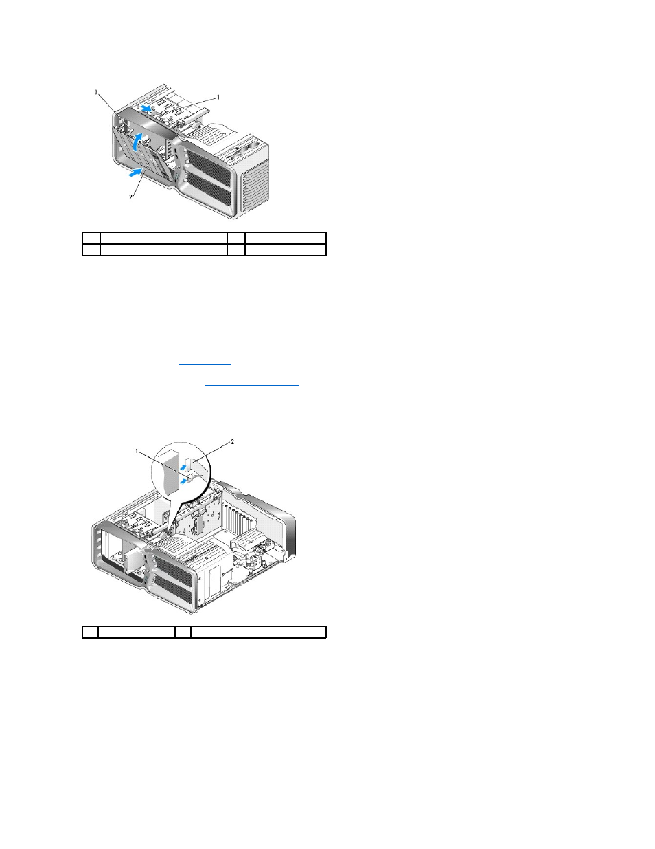 Replacing a floppy drive (xps 730 only) | Dell XPS 730 H2C (Late 2008) User Manual | Page 22 / 52