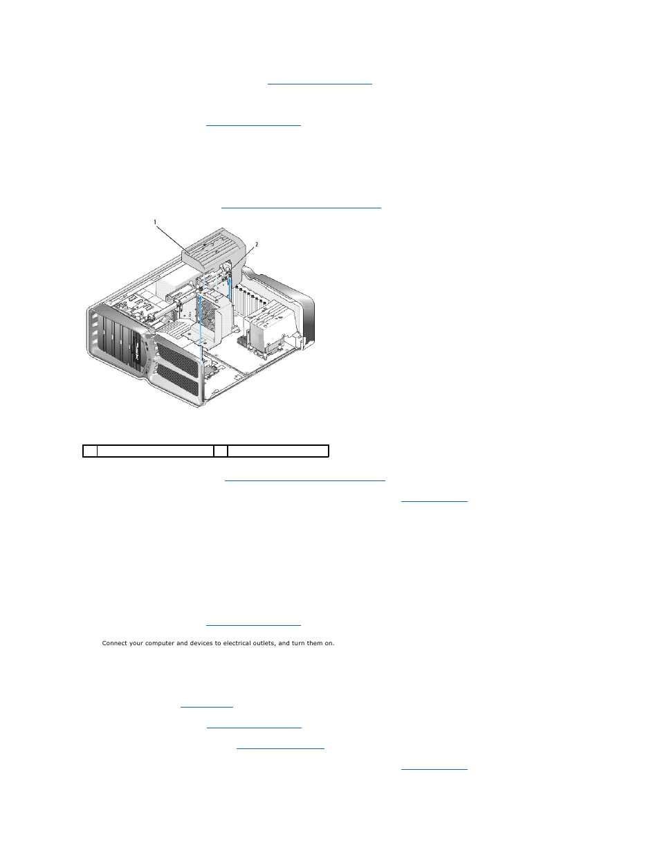 Replacing the processor fan assembly, Replacing the hard drive fan | Dell XPS 730 H2C (Late 2008) User Manual | Page 29 / 52