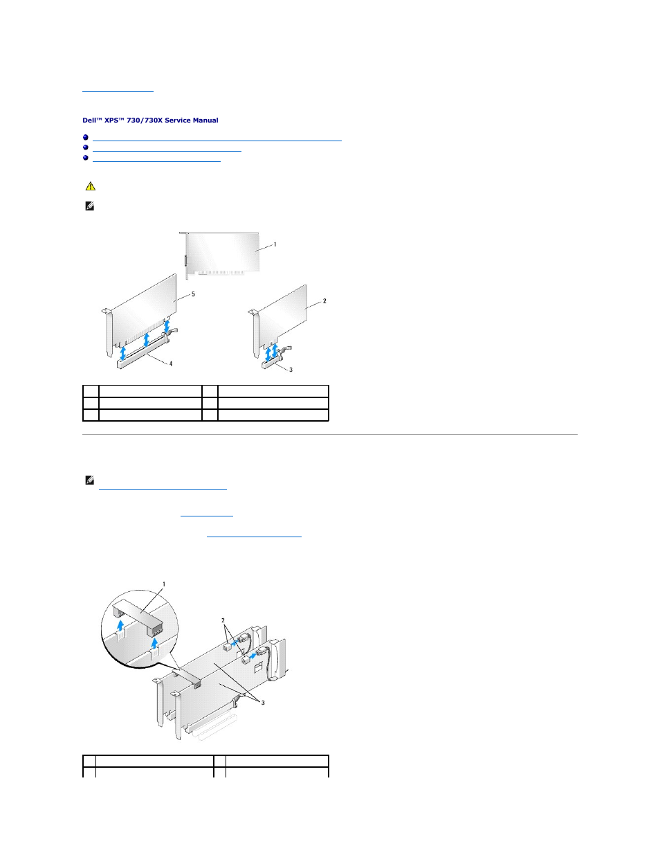 Replacing a pci/pci express card | Dell XPS 730 H2C (Late 2008) User Manual | Page 4 / 52