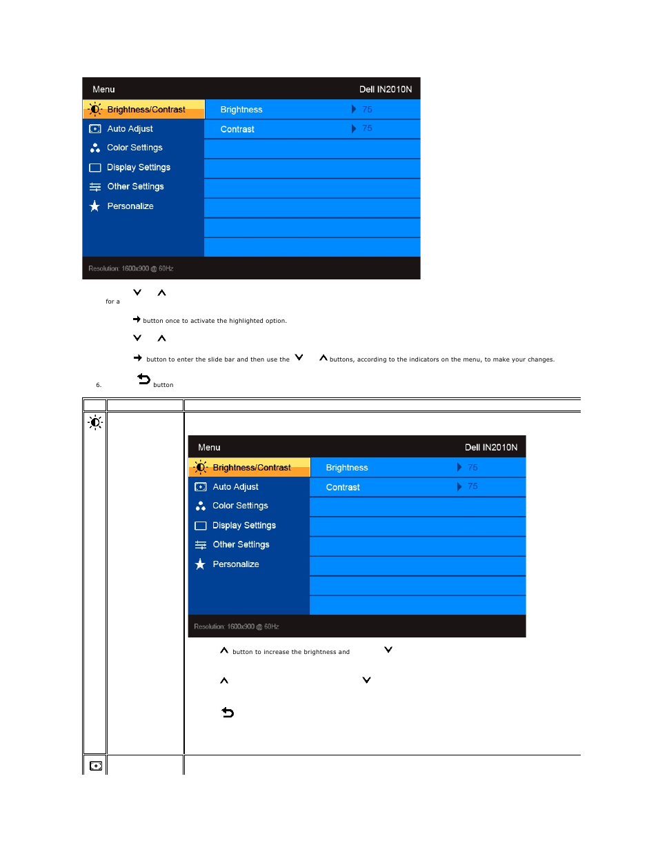Dell IN2010NWFP Monitor User Manual | Page 13 / 28