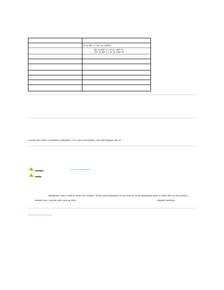 Plug and play capability, Lcd monitor quality & pixel policy, Maintenance guidelines | Environmental, Caring for your monitor | Dell IN2010NWFP Monitor User Manual | Page 8 / 28