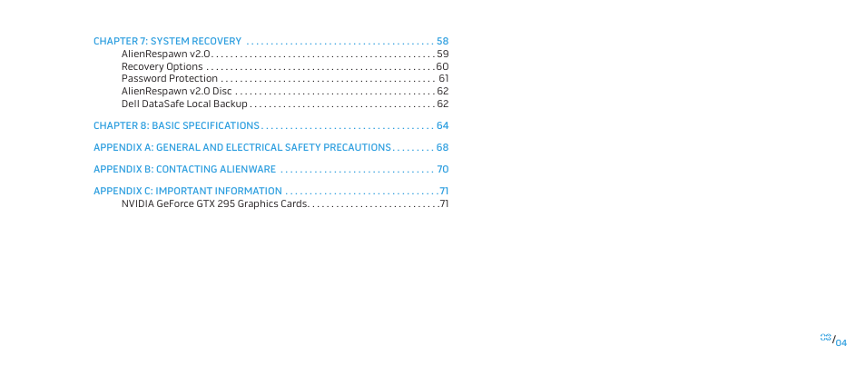 Dell Alienware Area 51 (Late 2009) User Manual | Page 4 / 72