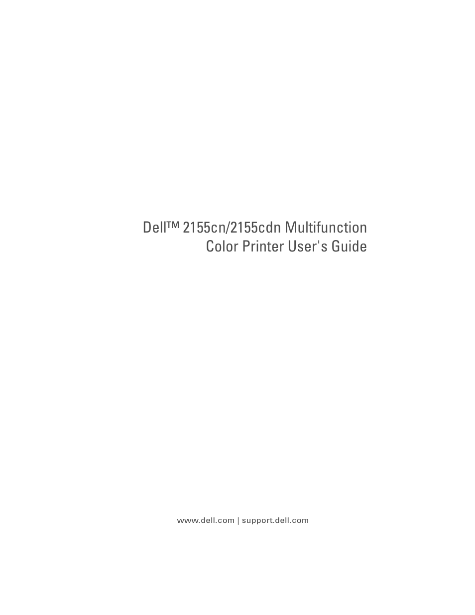 Dell 2155cn/cdn Color Laser Printer User Manual | 761 pages