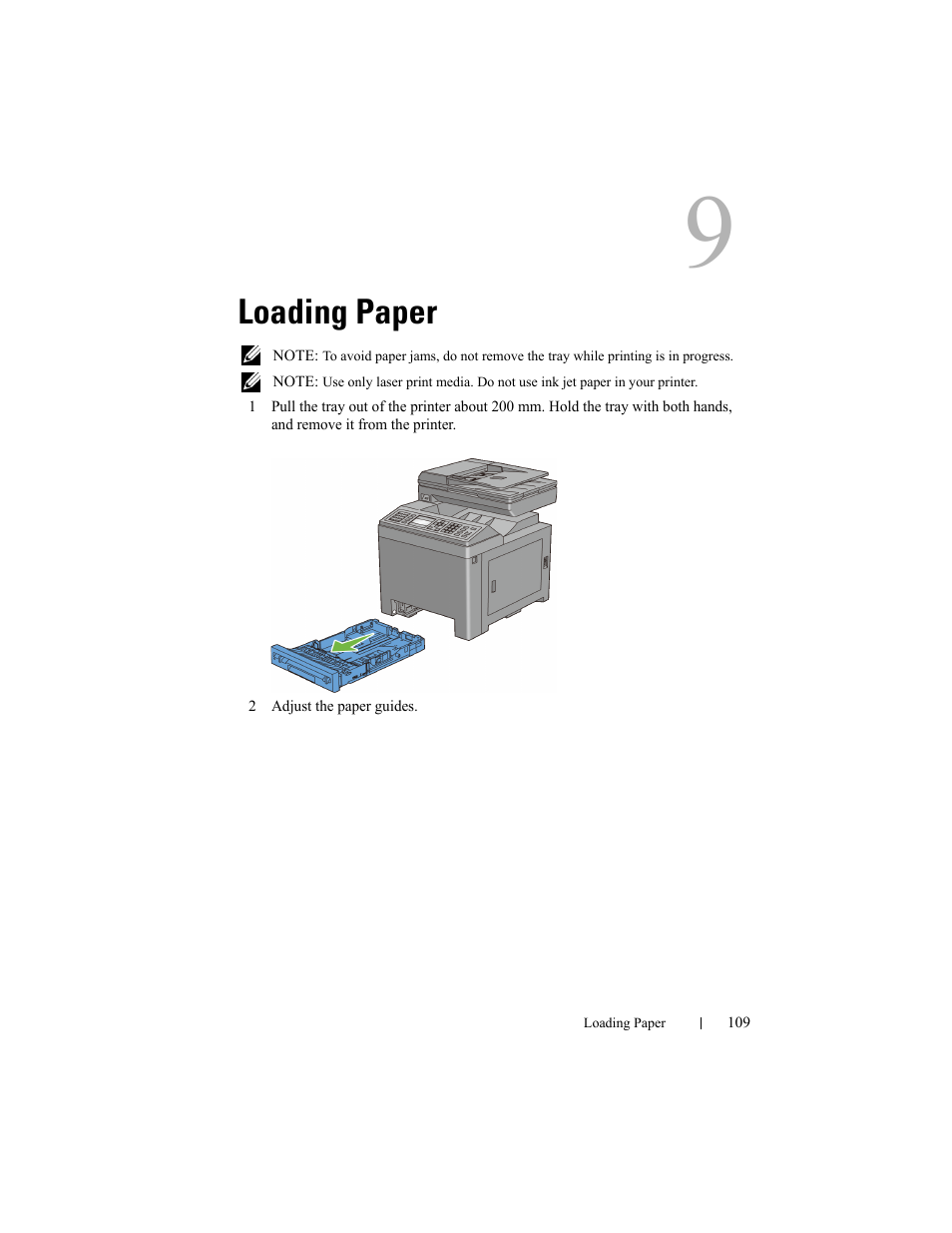 Loading paper | Dell 2155cn/cdn Color Laser Printer User Manual | Page 111 / 761