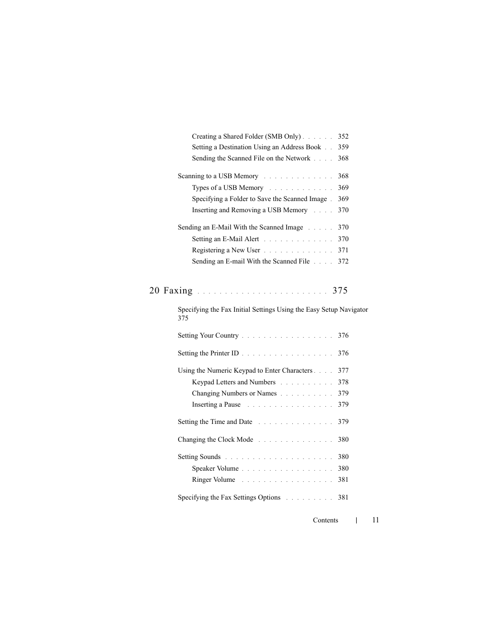 20 faxing | Dell 2155cn/cdn Color Laser Printer User Manual | Page 13 / 761