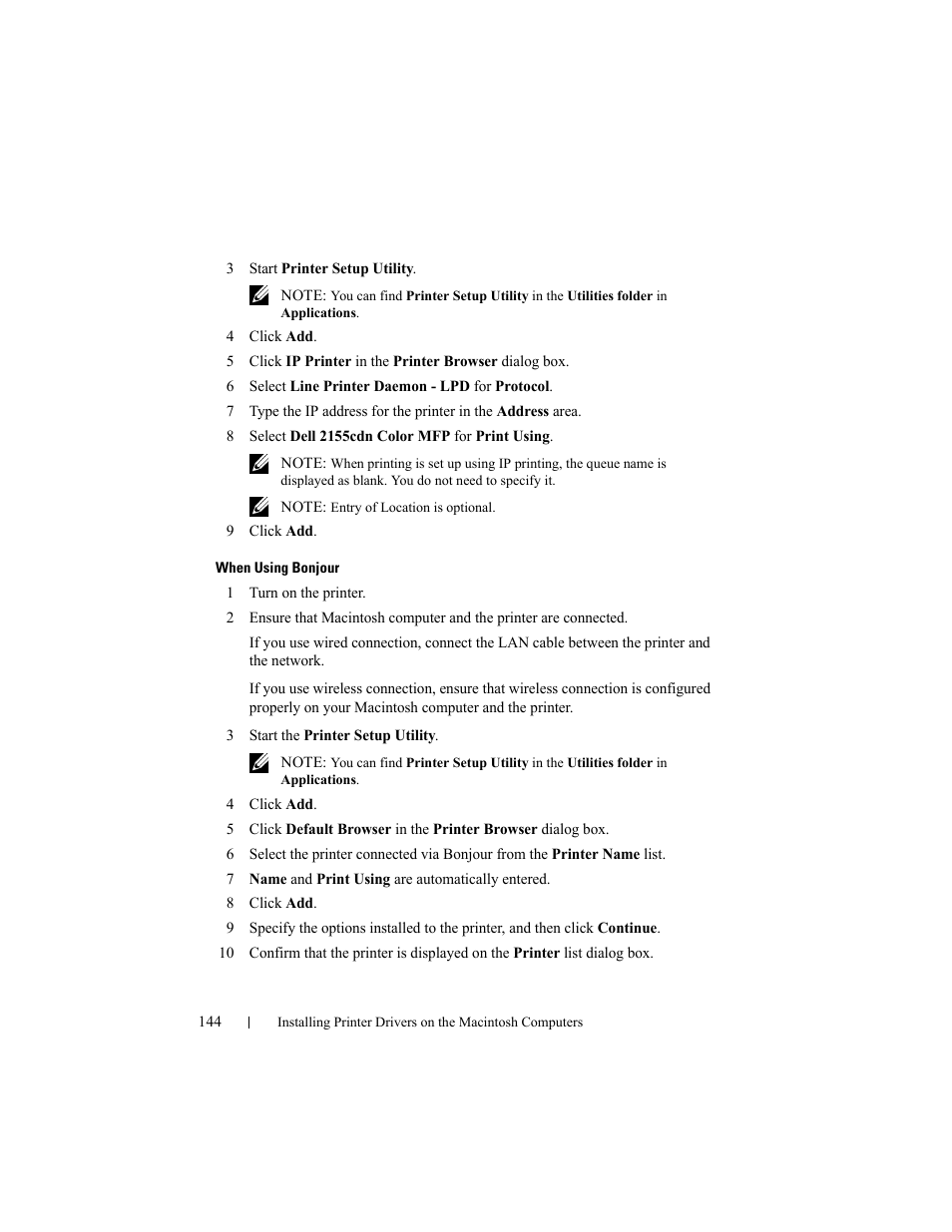 Dell 2155cn/cdn Color Laser Printer User Manual | Page 146 / 761