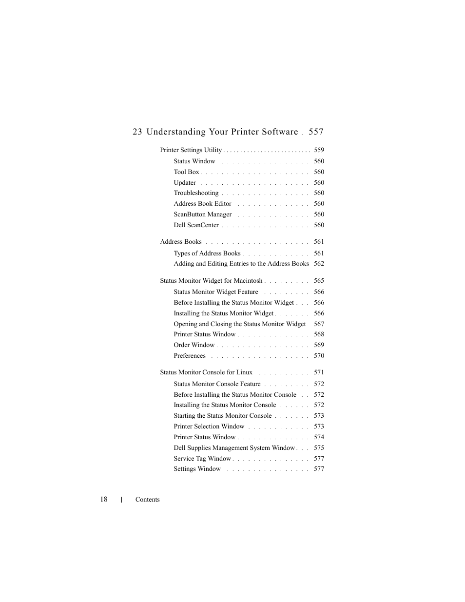 23 understanding your printer software | Dell 2155cn/cdn Color Laser Printer User Manual | Page 20 / 761