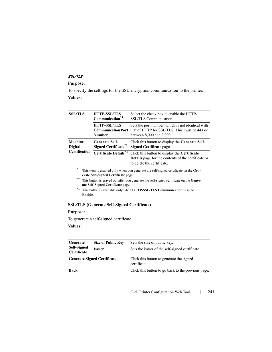 Ssl/tls | Dell 2155cn/cdn Color Laser Printer User Manual | Page 243 / 761