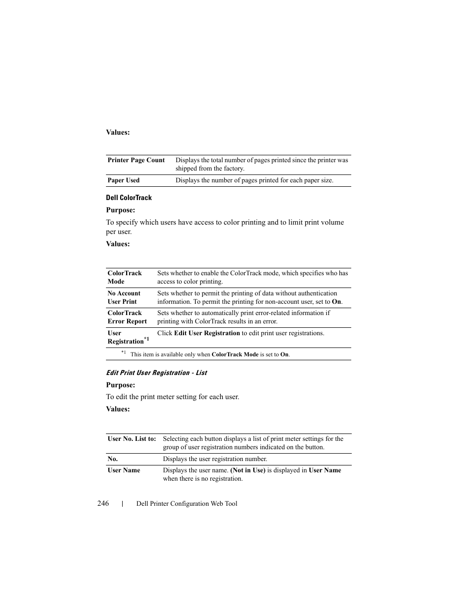 Dell colortrack | Dell 2155cn/cdn Color Laser Printer User Manual | Page 248 / 761