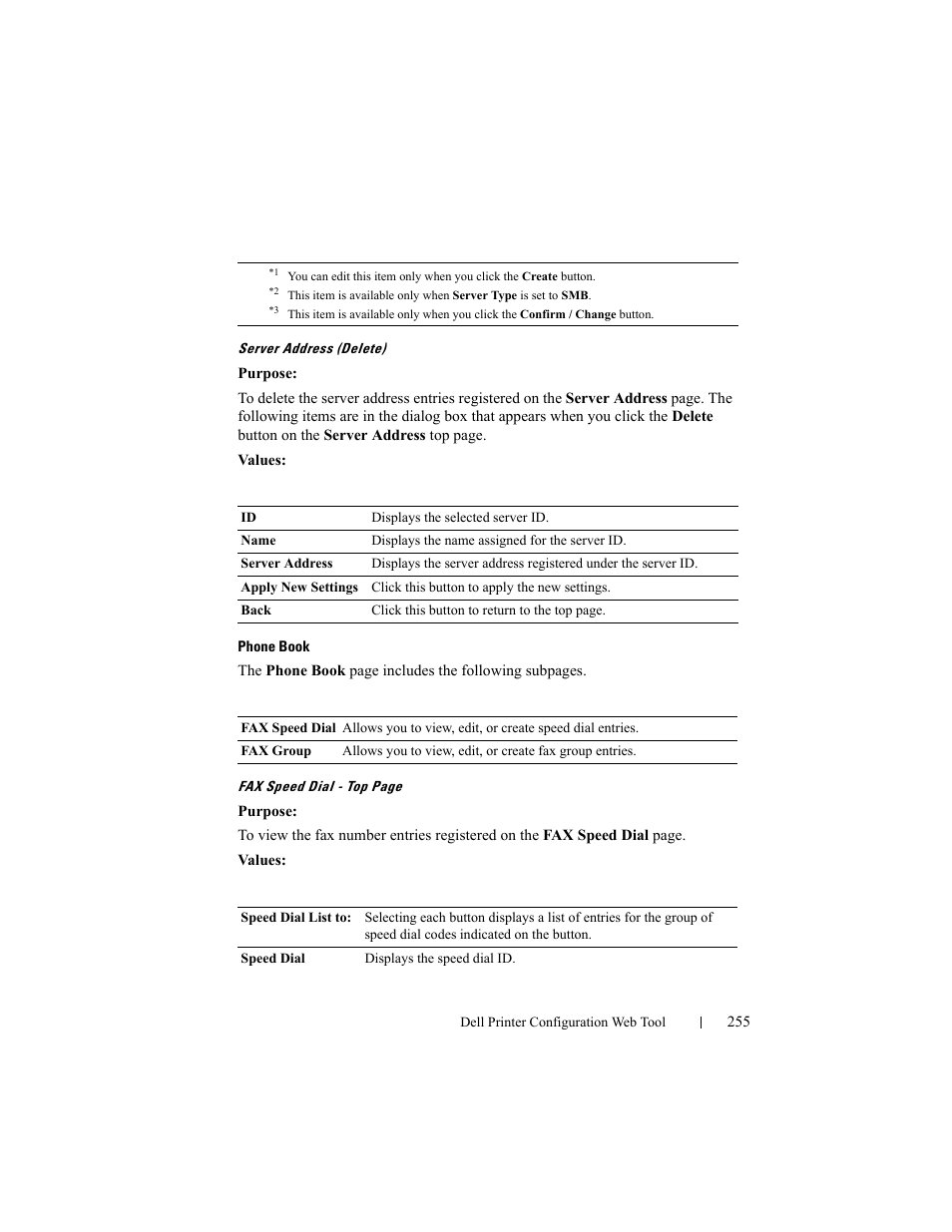 Phone book | Dell 2155cn/cdn Color Laser Printer User Manual | Page 257 / 761