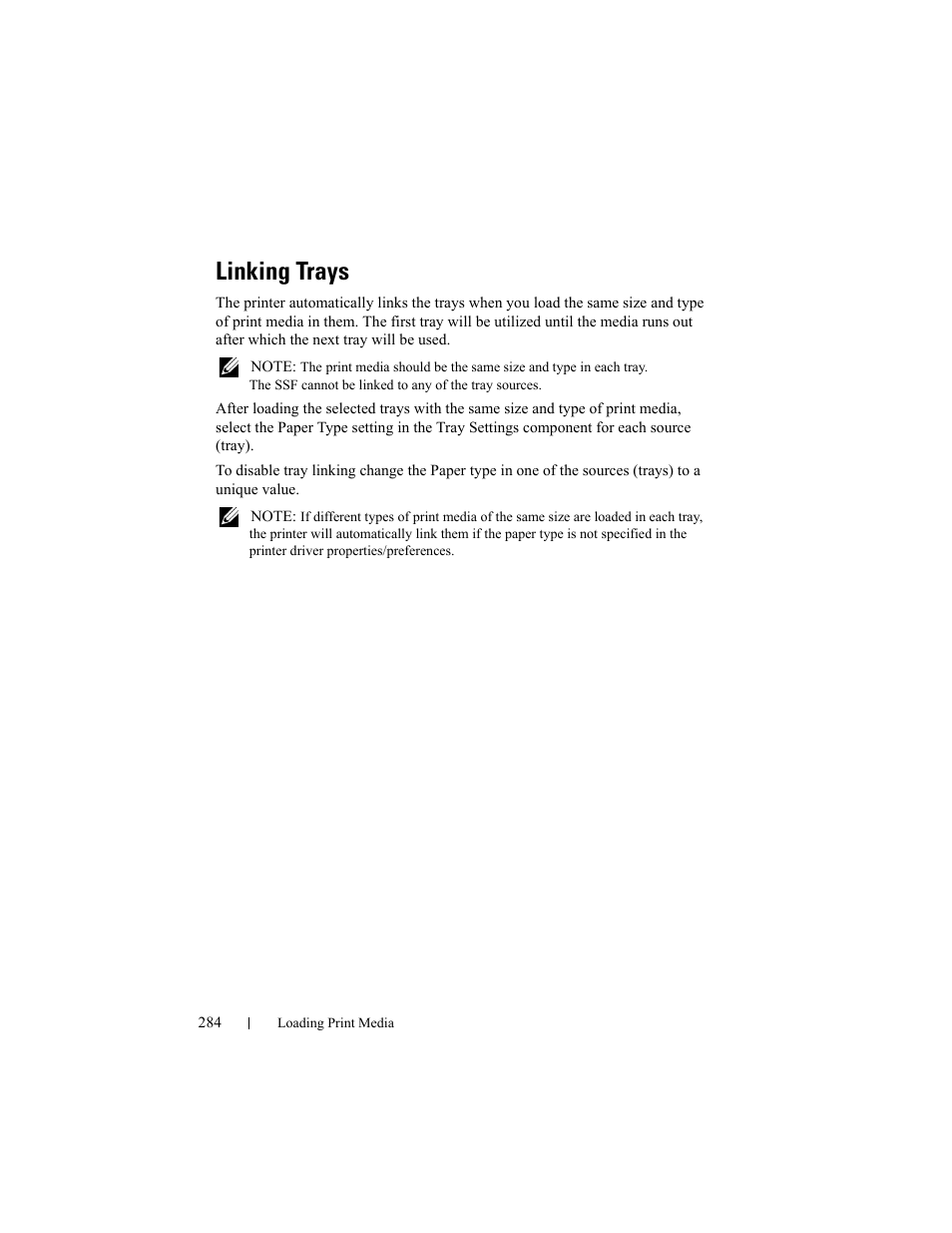 Linking trays | Dell 2155cn/cdn Color Laser Printer User Manual | Page 286 / 761