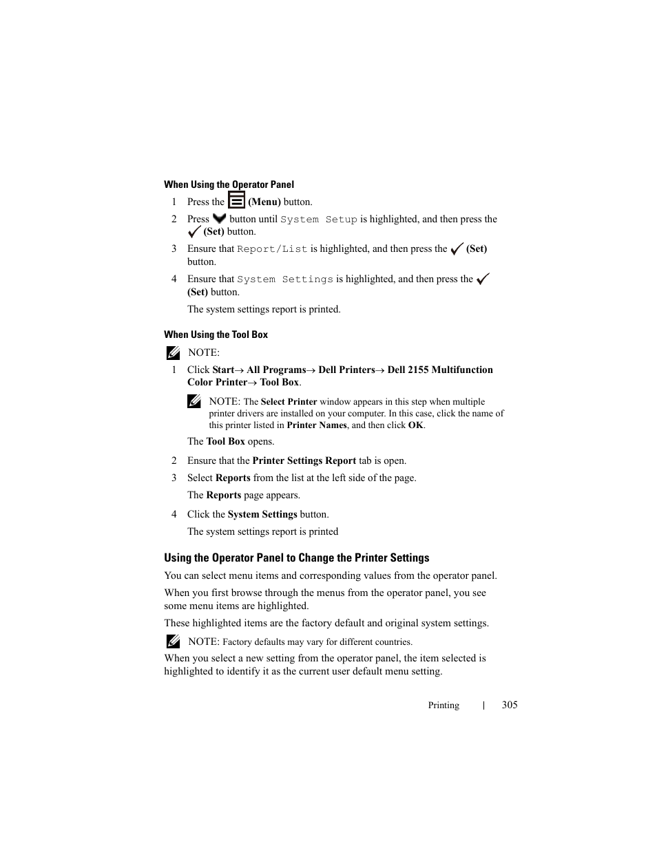 Dell 2155cn/cdn Color Laser Printer User Manual | Page 307 / 761