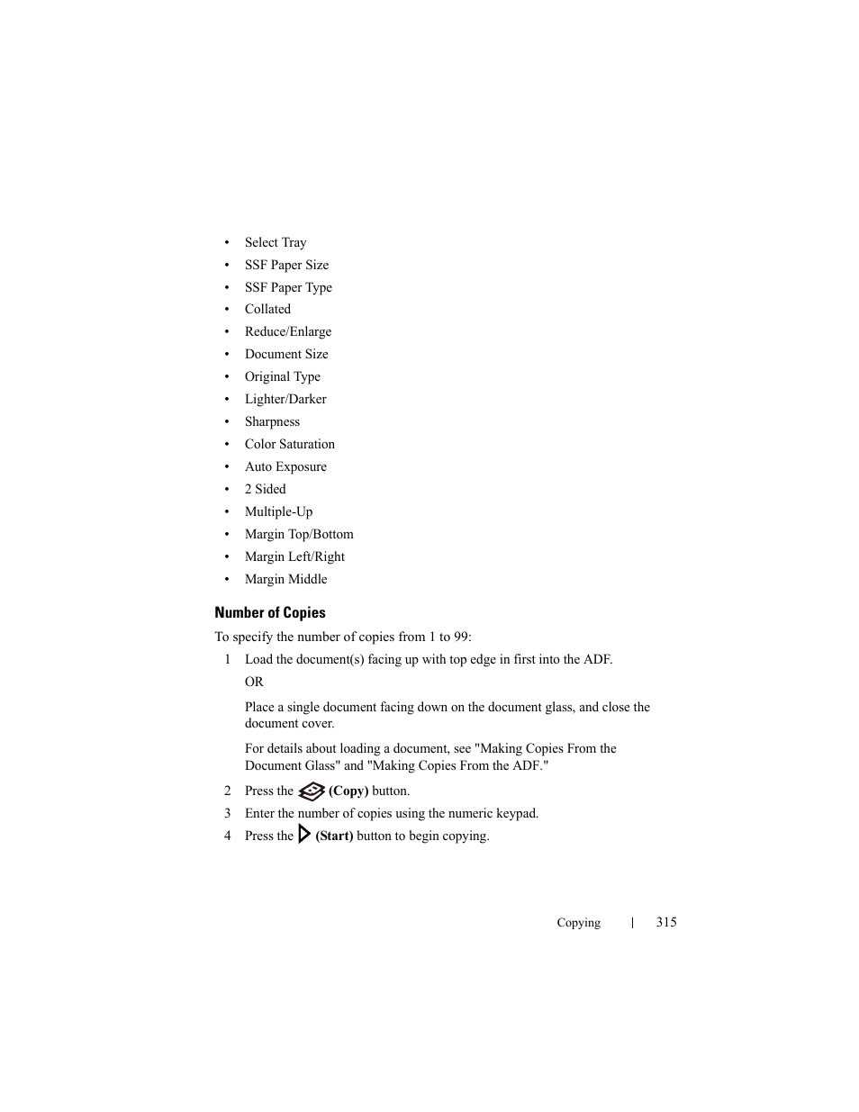 Number of copies | Dell 2155cn/cdn Color Laser Printer User Manual | Page 317 / 761