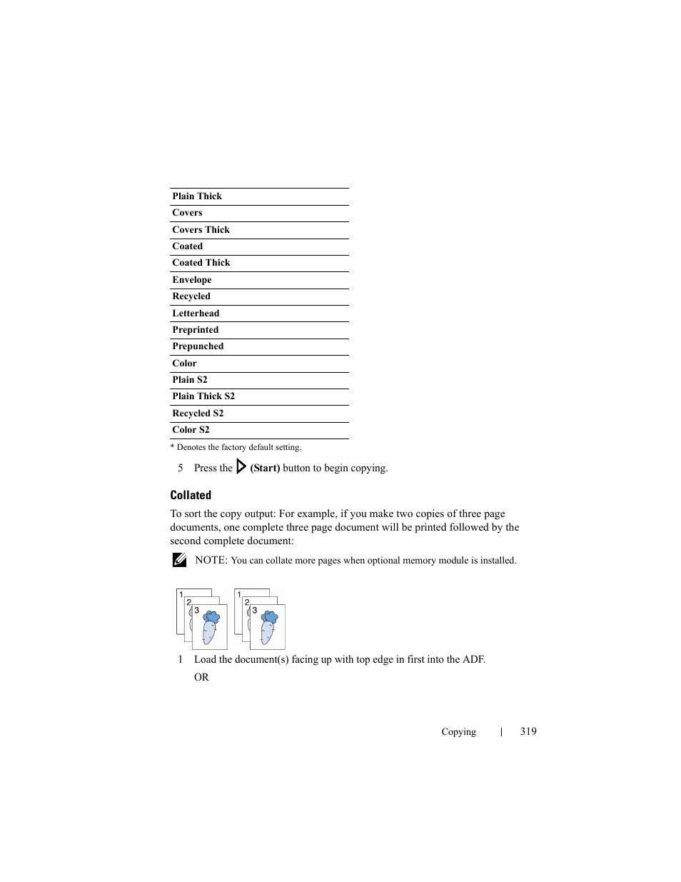 Collated | Dell 2155cn/cdn Color Laser Printer User Manual | Page 321 / 761