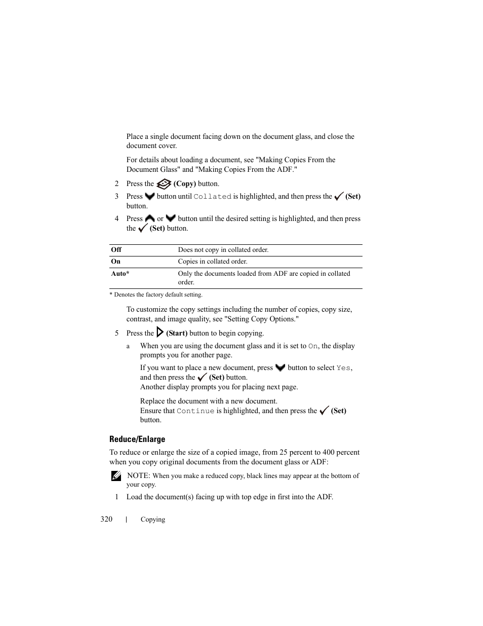 Reduce/enlarge | Dell 2155cn/cdn Color Laser Printer User Manual | Page 322 / 761