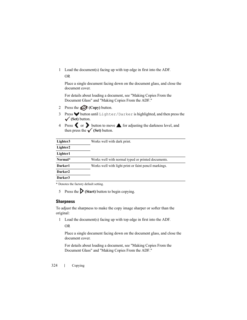 Sharpness | Dell 2155cn/cdn Color Laser Printer User Manual | Page 326 / 761