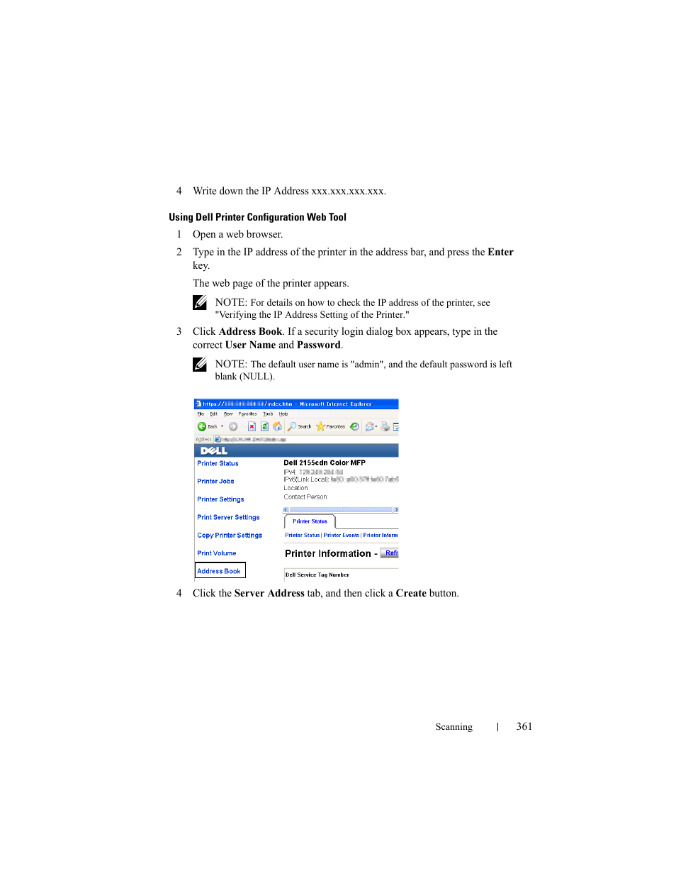 Dell 2155cn/cdn Color Laser Printer User Manual | Page 363 / 761