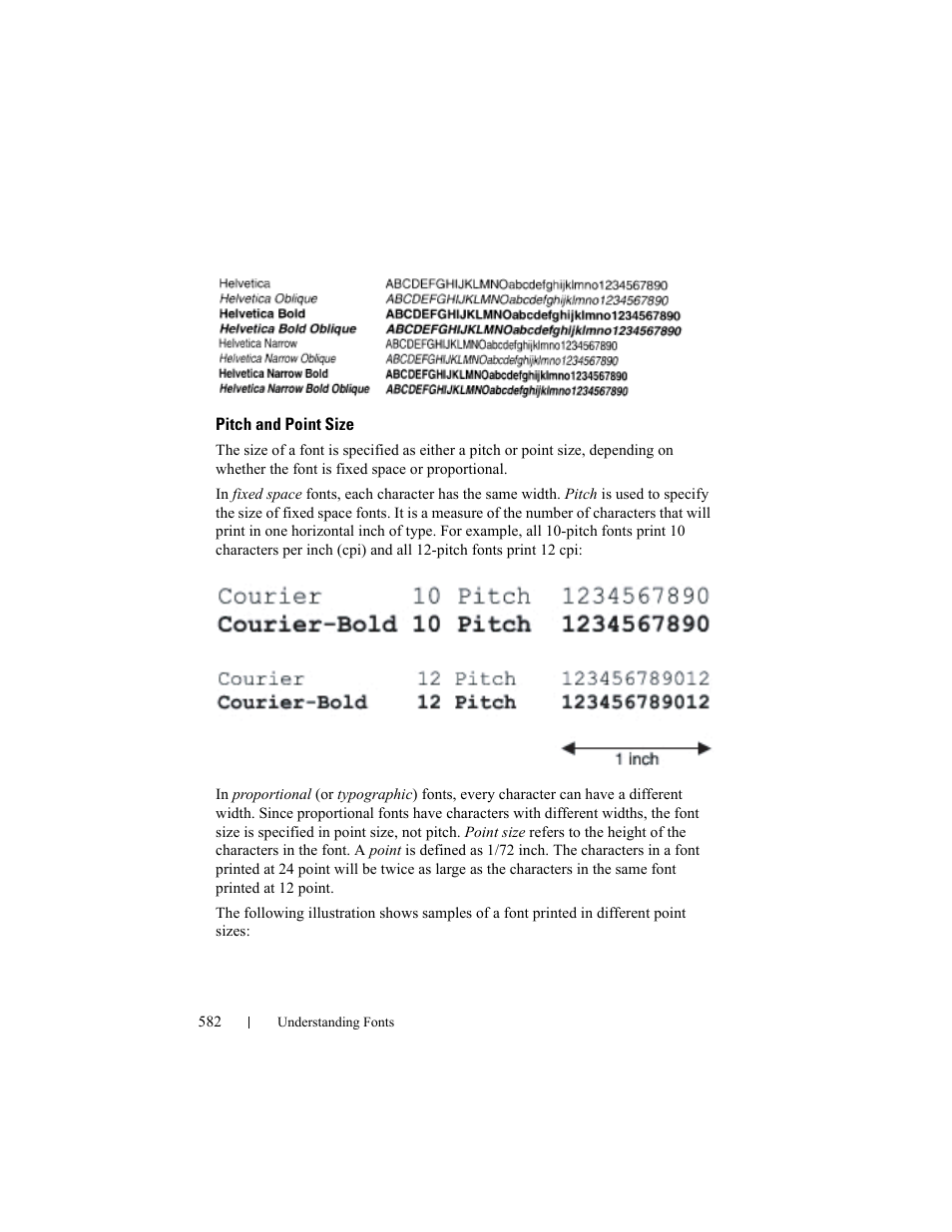 Pitch and point size | Dell 2155cn/cdn Color Laser Printer User Manual | Page 584 / 761