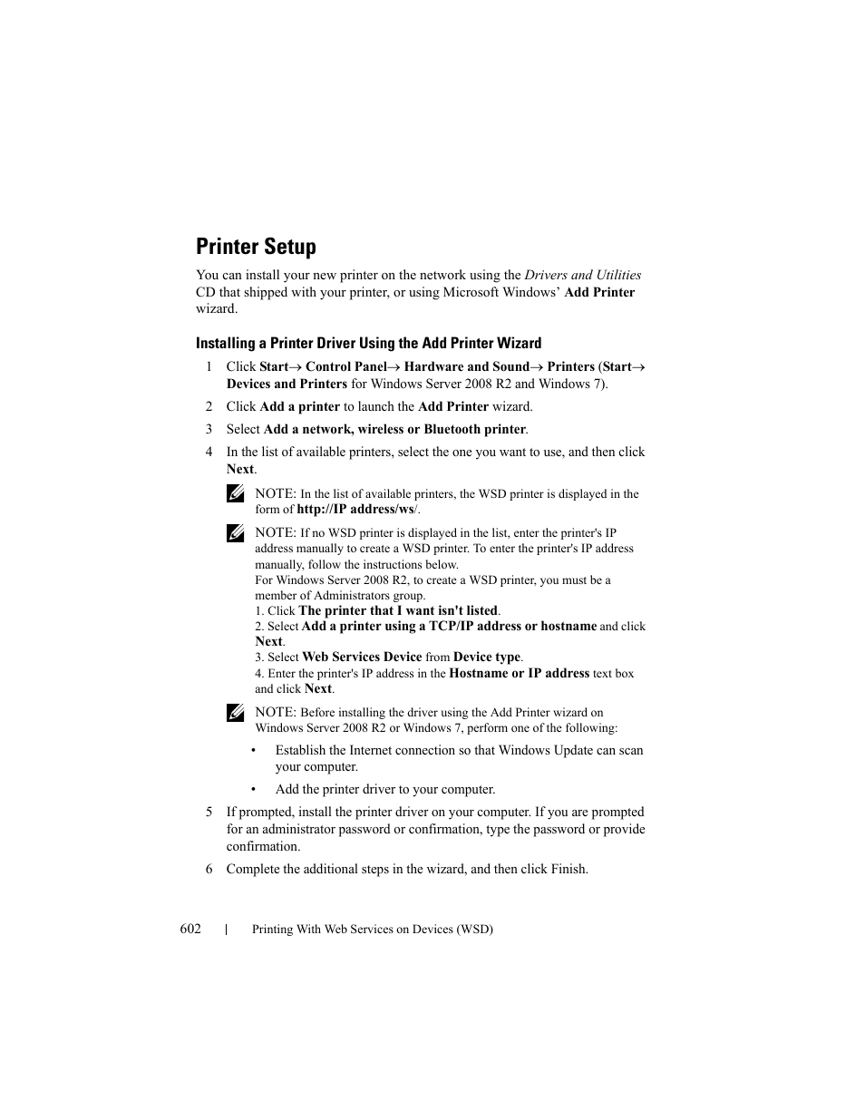 Printer setup | Dell 2155cn/cdn Color Laser Printer User Manual | Page 604 / 761