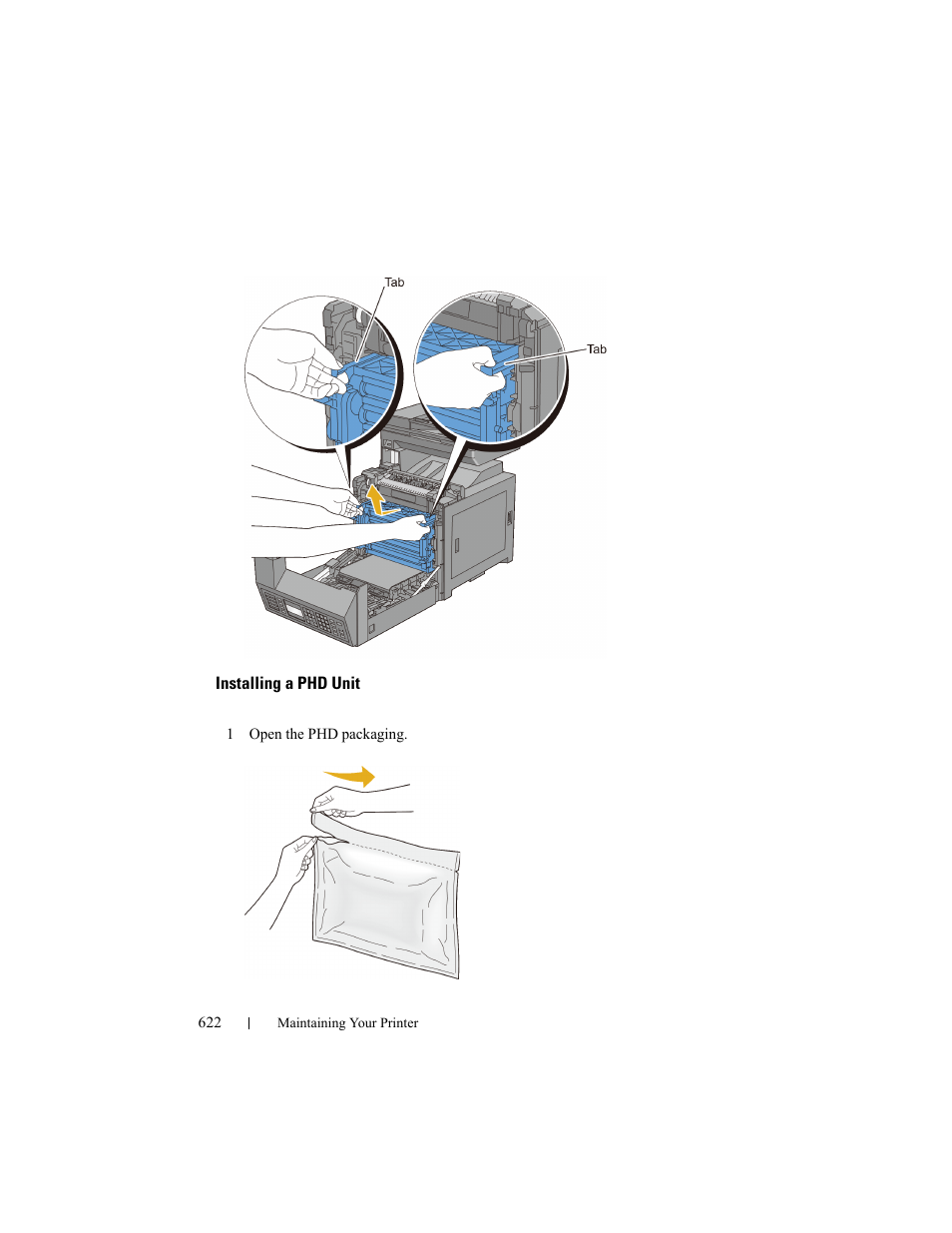 Installing a phd unit | Dell 2155cn/cdn Color Laser Printer User Manual | Page 624 / 761