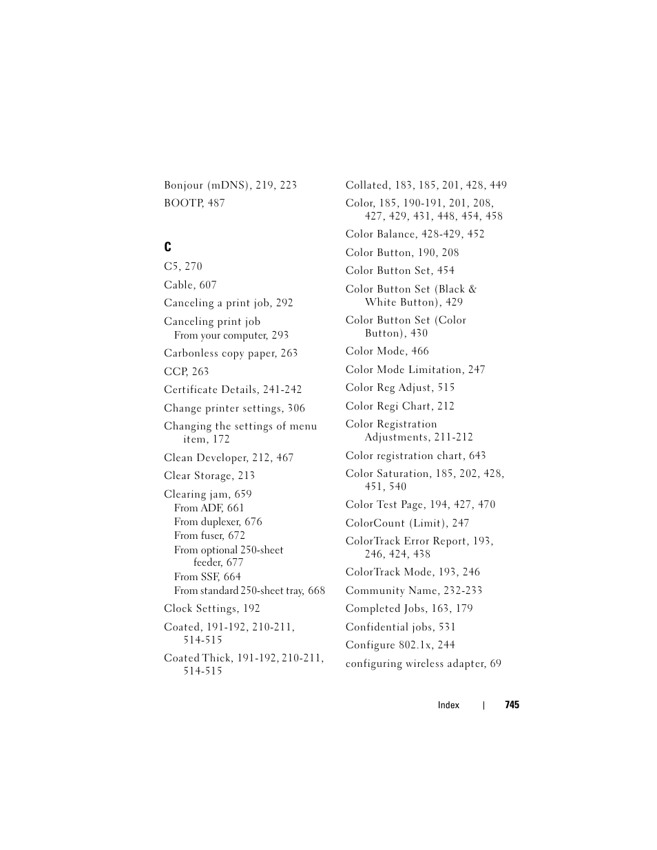 Dell 2155cn/cdn Color Laser Printer User Manual | Page 747 / 761