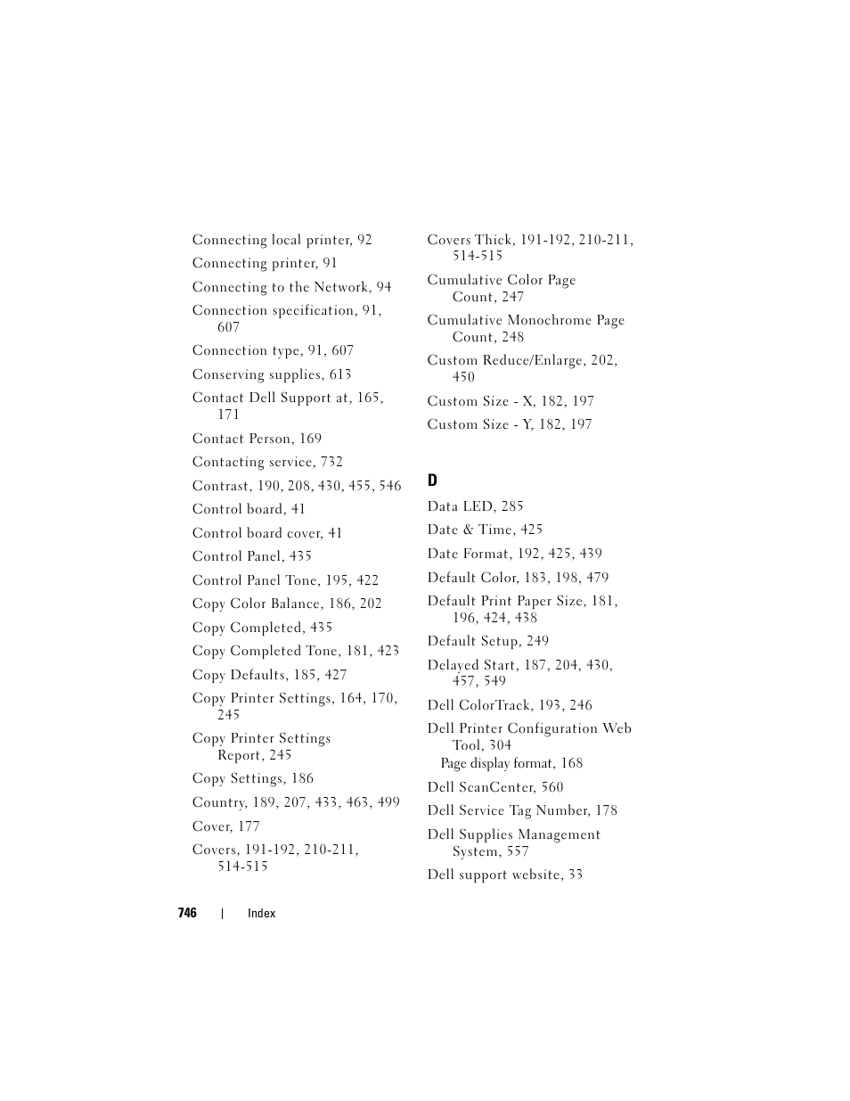 Dell 2155cn/cdn Color Laser Printer User Manual | Page 748 / 761